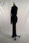 Marc le bihan shoulder lace long -sleeved dress 2864 black
